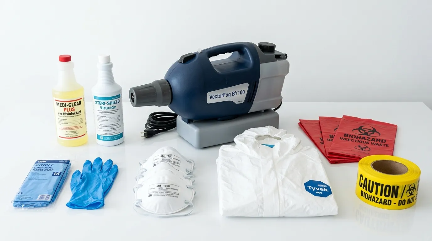 Professional biohazard remediation crew working in Parkwood Manor